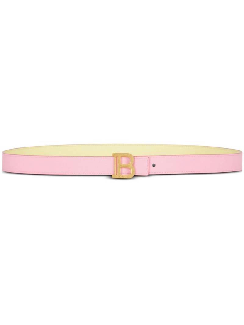 Balmain reversible leather B-belt - Neutrals von Balmain