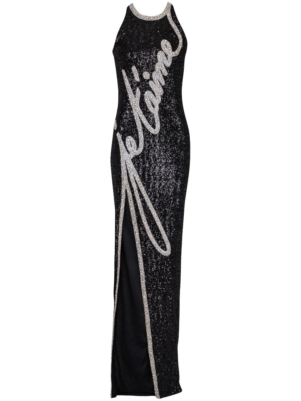 Balmain rhinestone-embellished gown - Black von Balmain