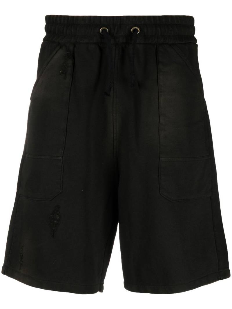 Balmain ripped cotton shorts - Black von Balmain