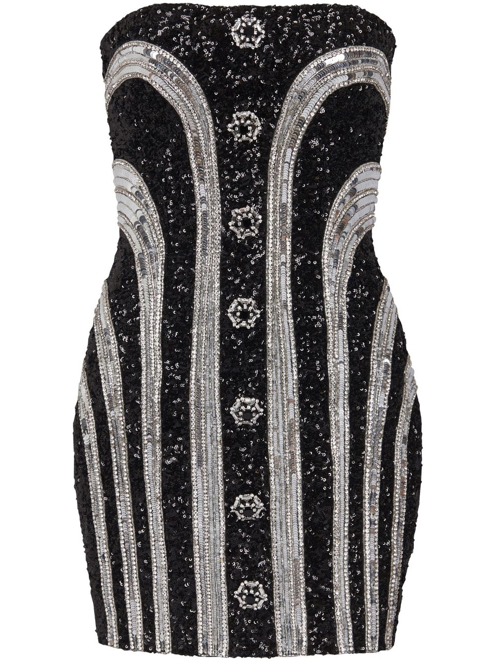 Balmain sequin short dress - Black von Balmain