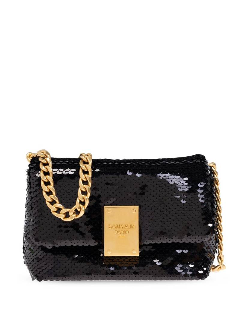 Balmain sequinned cross body bag - Black von Balmain