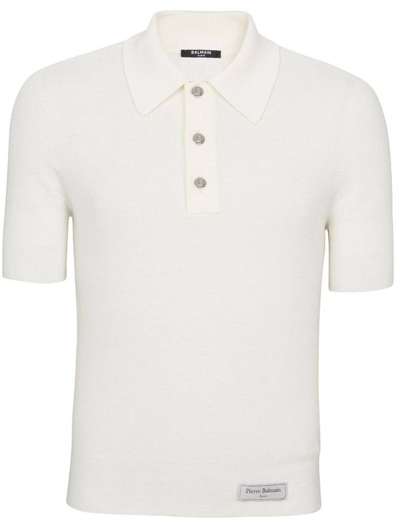 Balmain short-sleeve polo shirt - Neutrals von Balmain