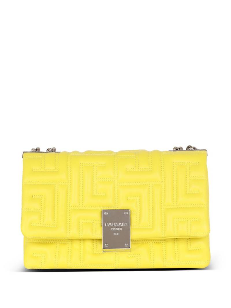 Balmain small 1945 Soft leather shoulder bag - Yellow von Balmain