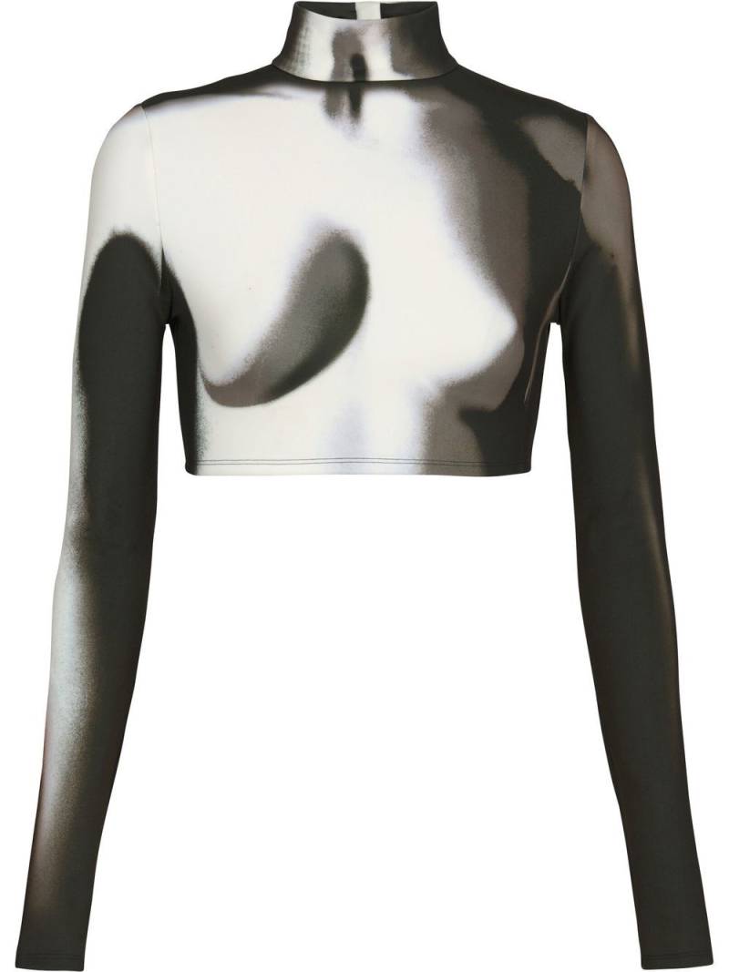 Balmain spray paint effect cropped top - White von Balmain