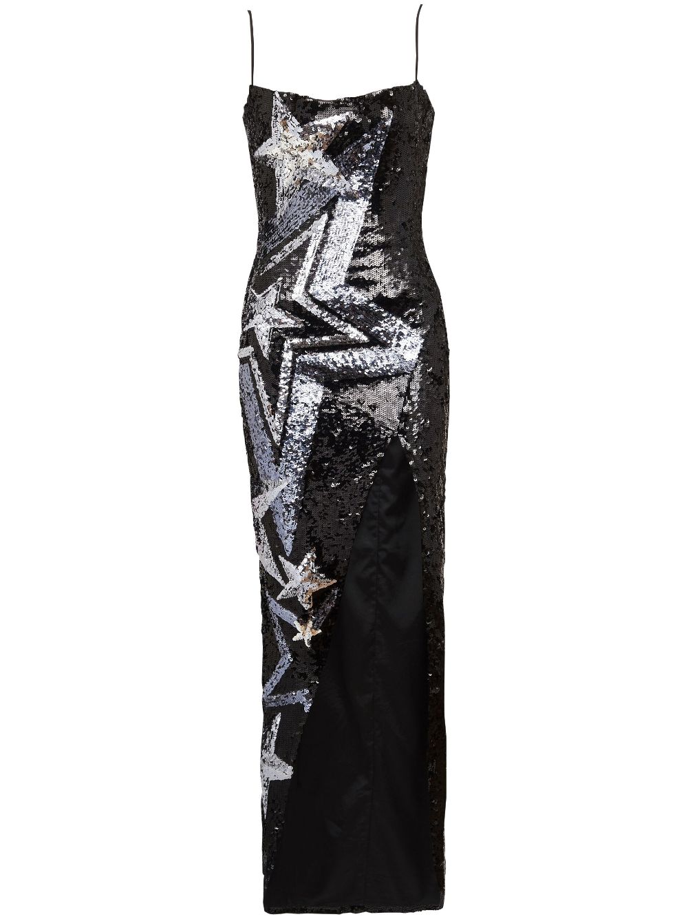 Balmain star-pattern sequinned maxi dress - Black von Balmain