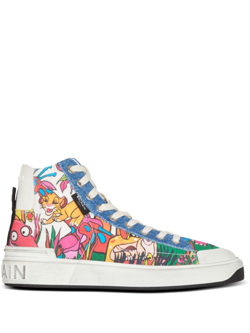 Balmain x Disney The Lion King B-Court sneakers - White von Balmain