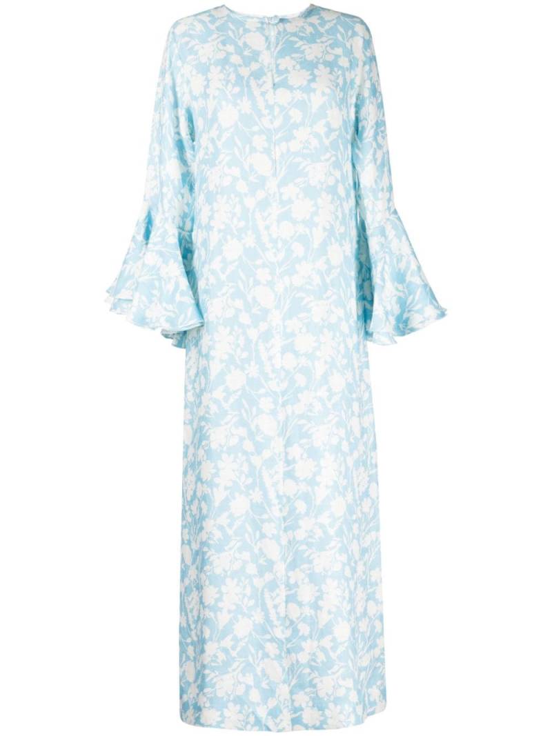 Bambah Arielle floral-print kaftan - Blue von Bambah