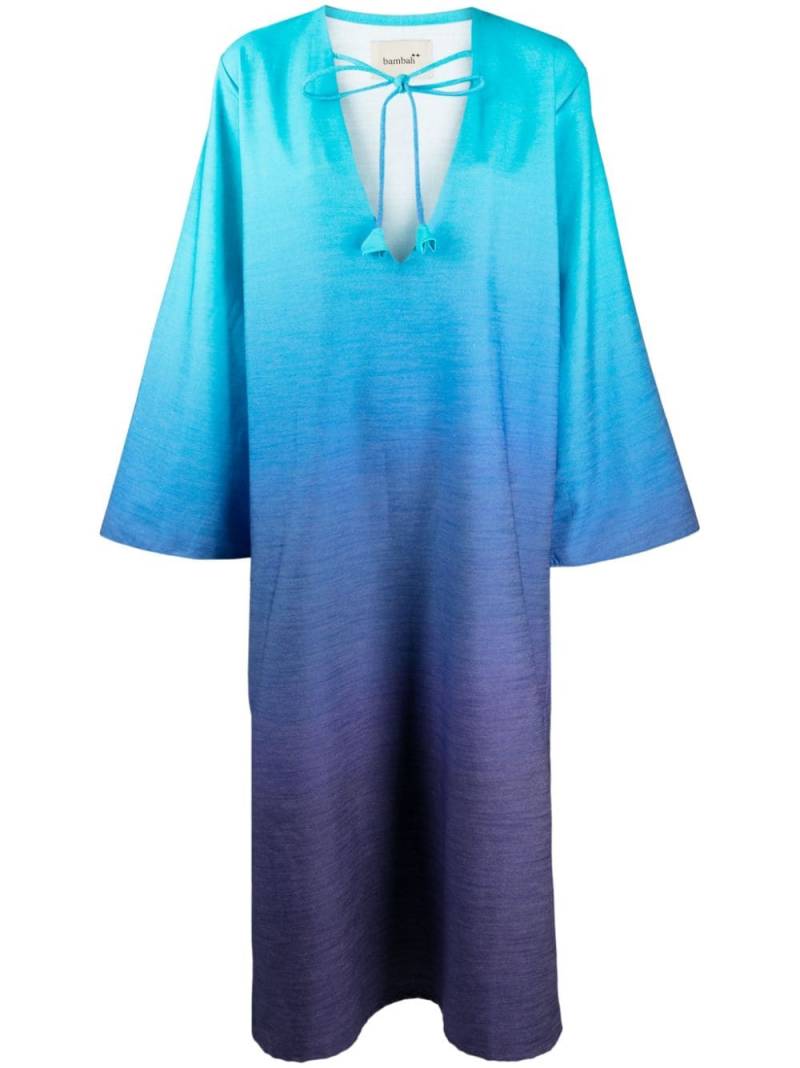 Bambah Mosa gradient-effect linen kaftan - Blue von Bambah