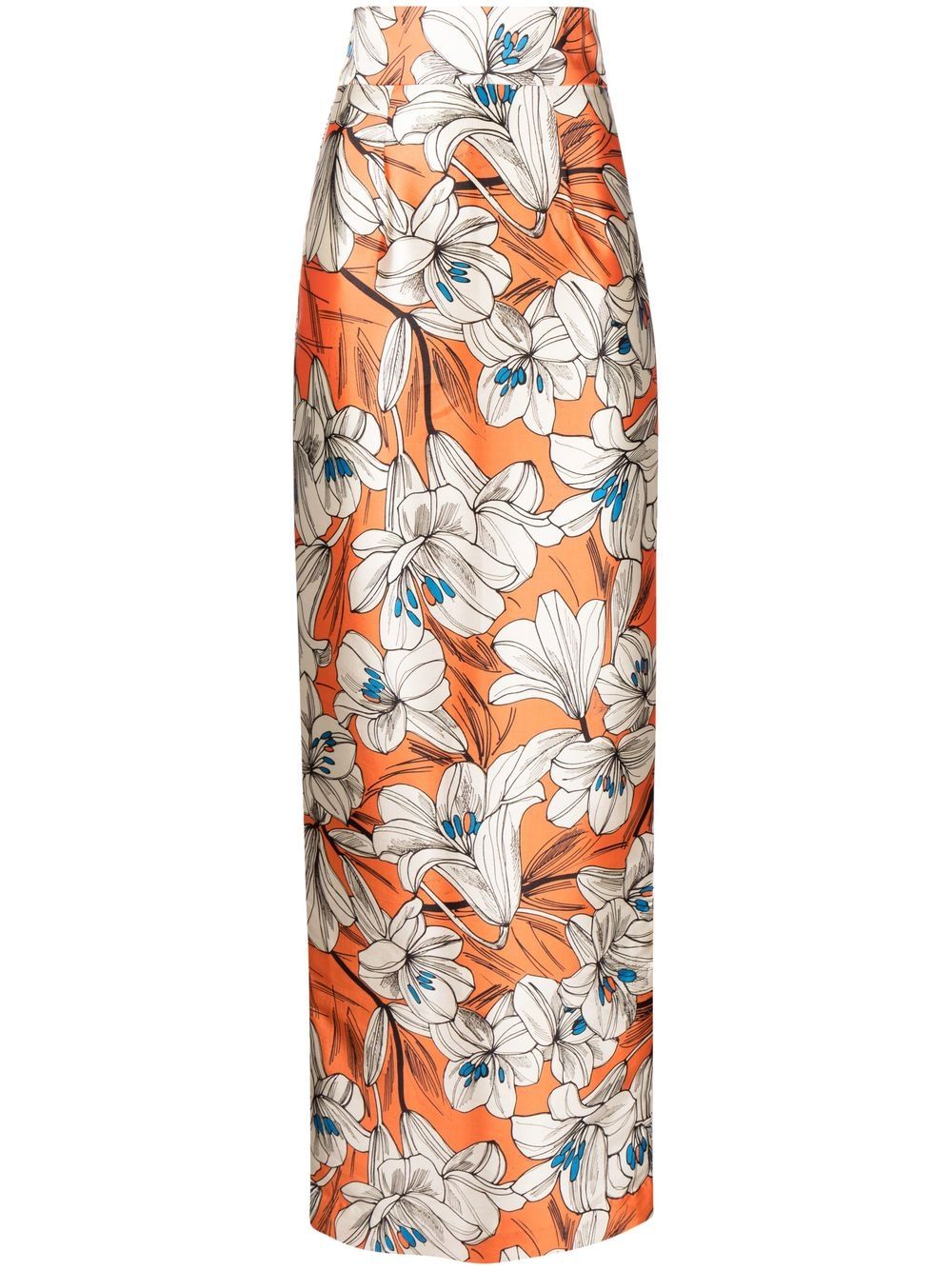 Bambah Raquel pencil maxi skirt - Orange von Bambah