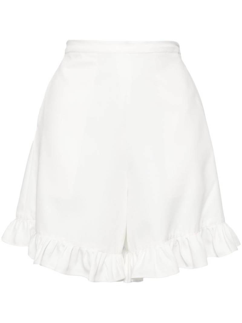 Bambah White Hibiscus Ruffle Shorts von Bambah