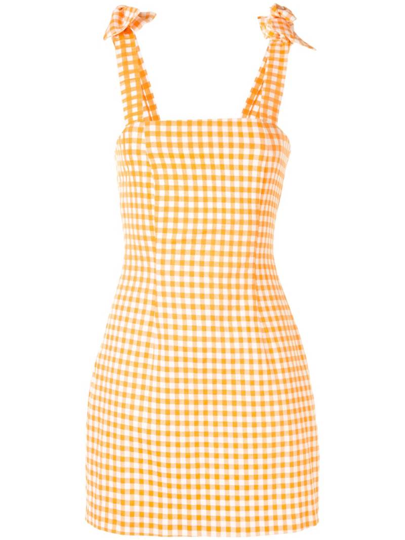 Bambah gingham bow mini dress - Orange von Bambah