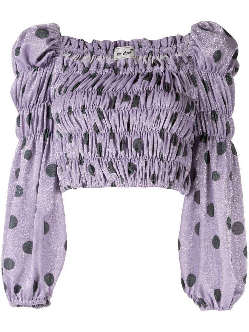 Bambah polka dot elasticated top - Purple von Bambah