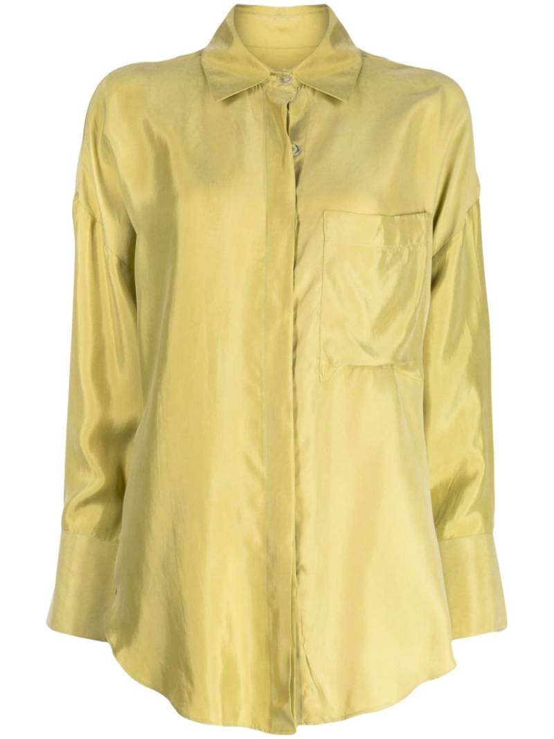 Bambah spread-collar satin shirt - Green von Bambah