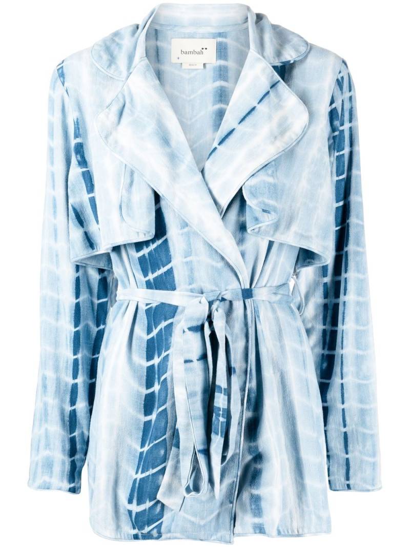 Bambah tie-dye trench-style blouse - Blue von Bambah