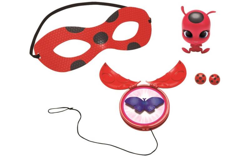 Bandai Verkleidungsmaske »Miraculous – Ladybug«, (1 JoJo-1 Maske-1 Paar Ohrclips-Farbwechsel-Akuma & Tikki) von Bandai