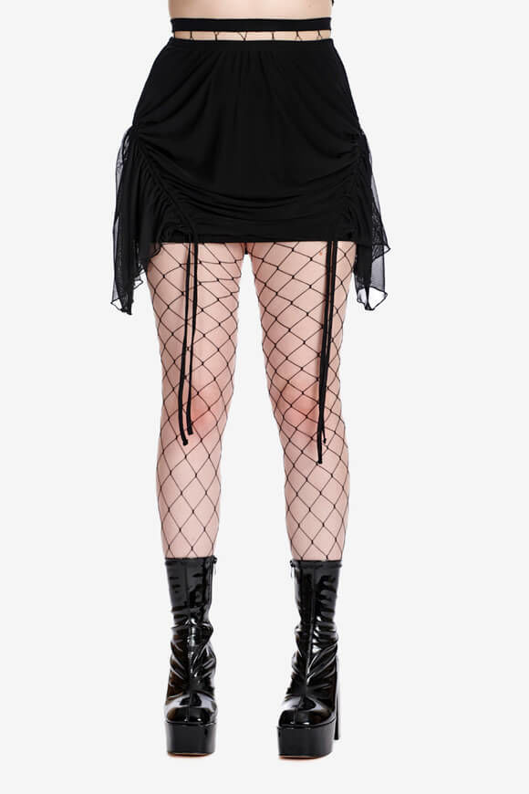 Banned Mesh Minirock | Black | Damen  | XS von Banned