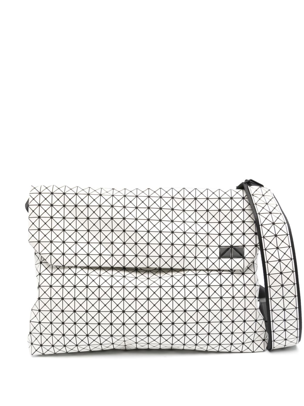 Bao Bao Issey Miyake FROGGY METALLIC LARGE MESSENGER BAG Bags Silver "SILVER" - 91 ARGENTO WHITE/BLACK von Bao Bao Issey Miyake