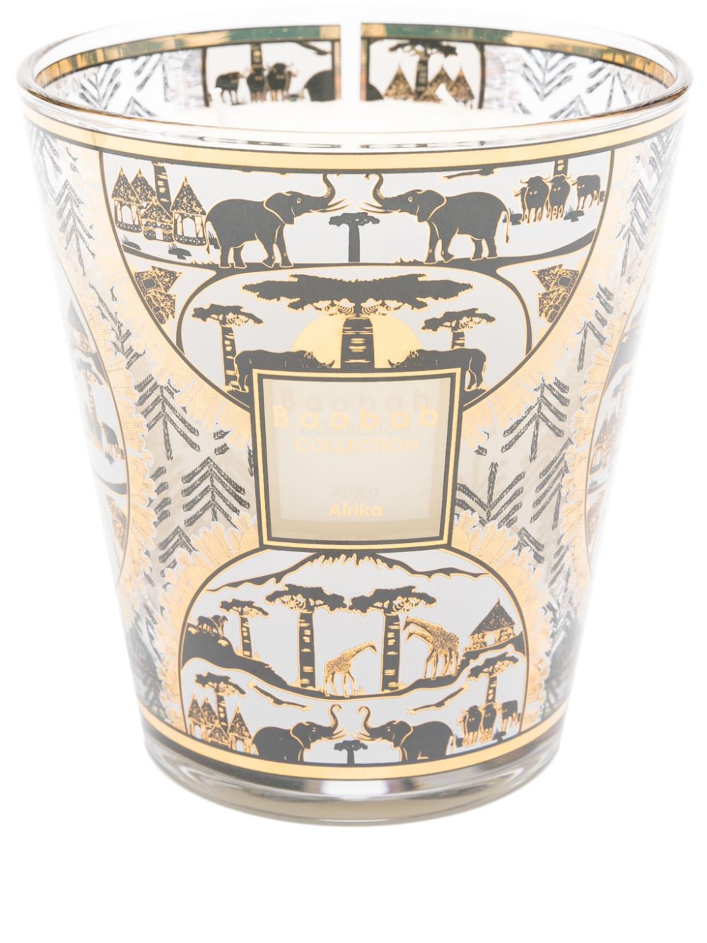 Baobab Collection Afrika graphic-print scented candle - White von Baobab Collection