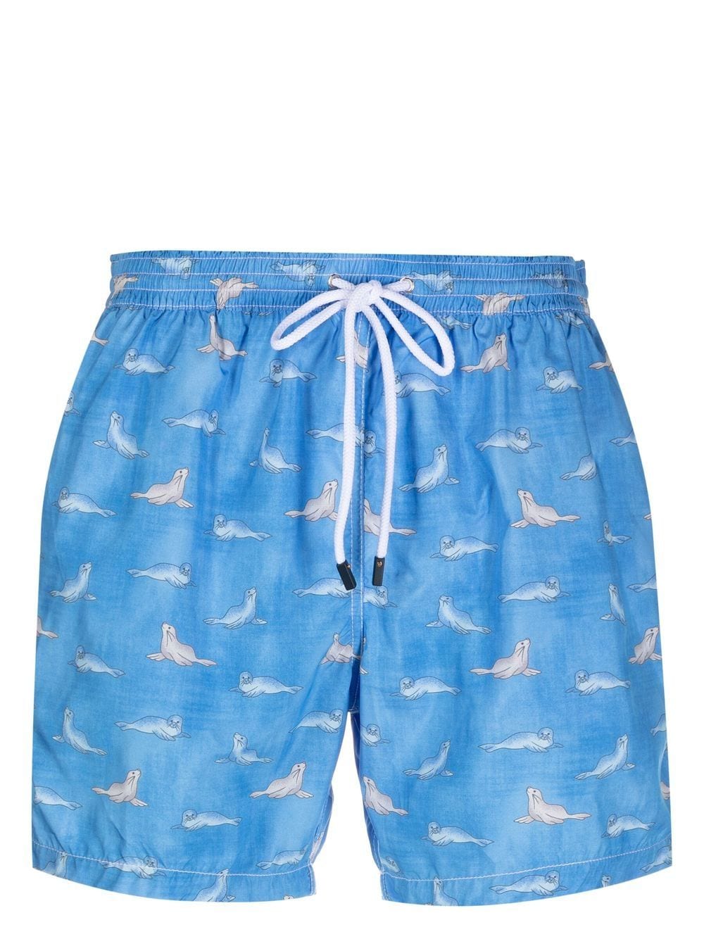 Barba animal-pattern drawstring swim shorts - Blue von Barba