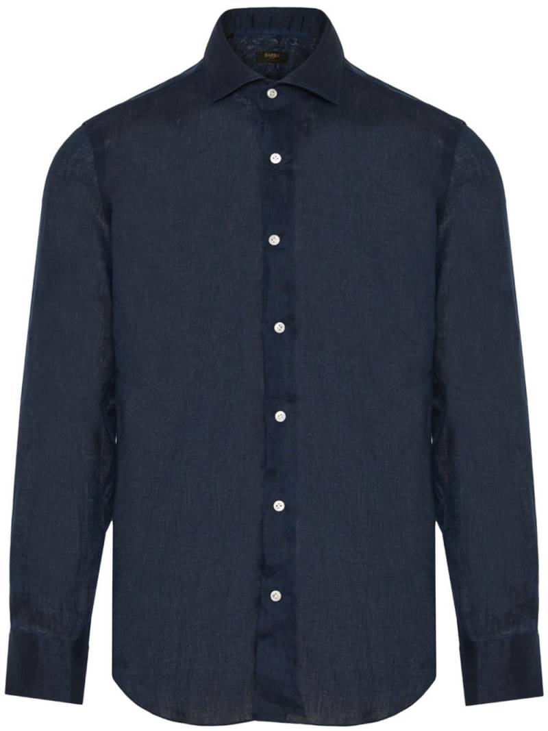 Barba button-up cotton shirt - Blue von Barba