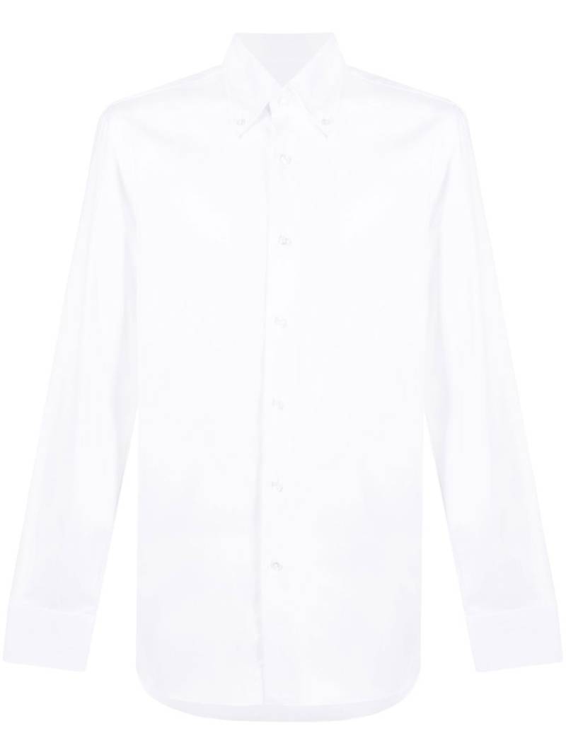 Barba button-up cotton shirt - White von Barba