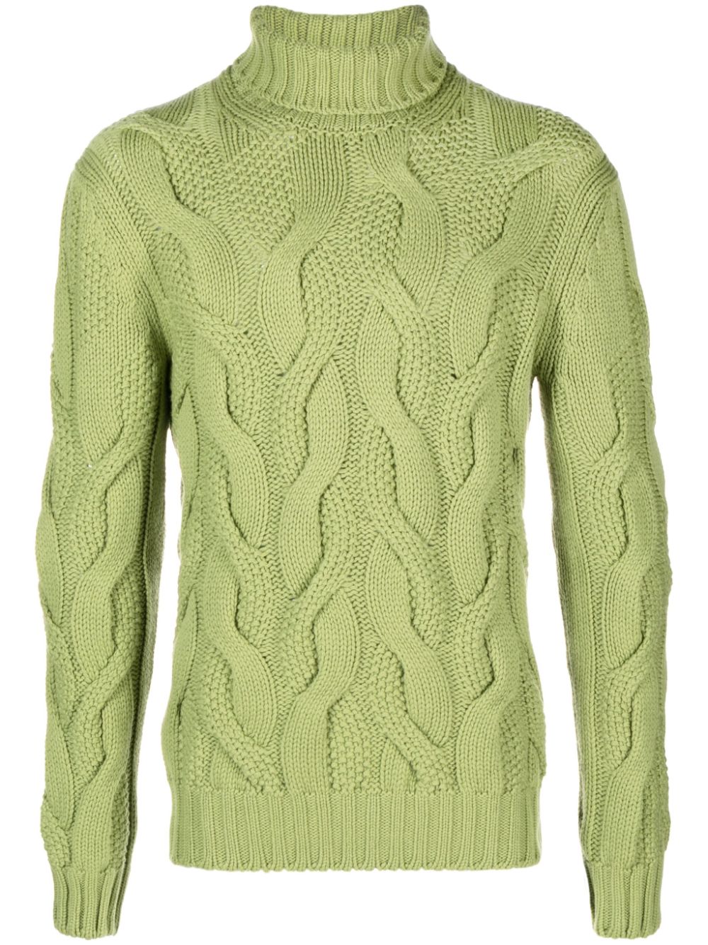 Barba cable-knit slim-cut jumper - Green von Barba