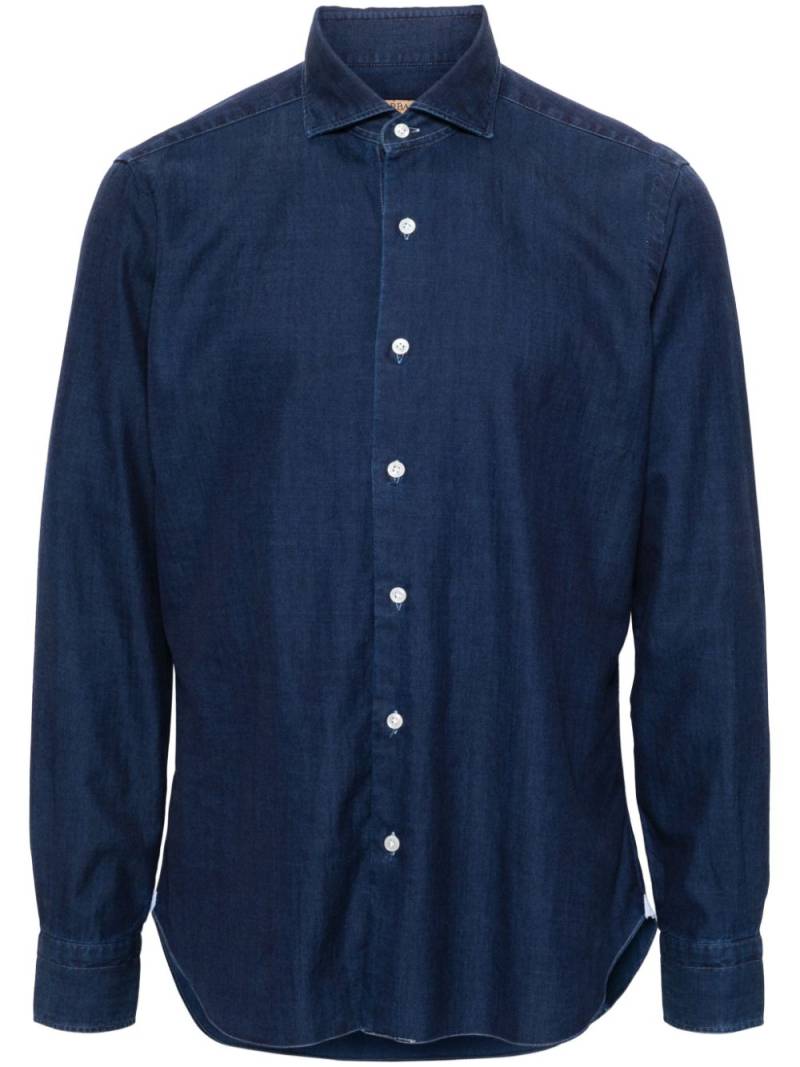 Barba chambray shirt - Blue von Barba