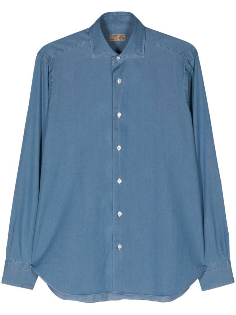 Barba classic-collar chambray shirt - Blue von Barba