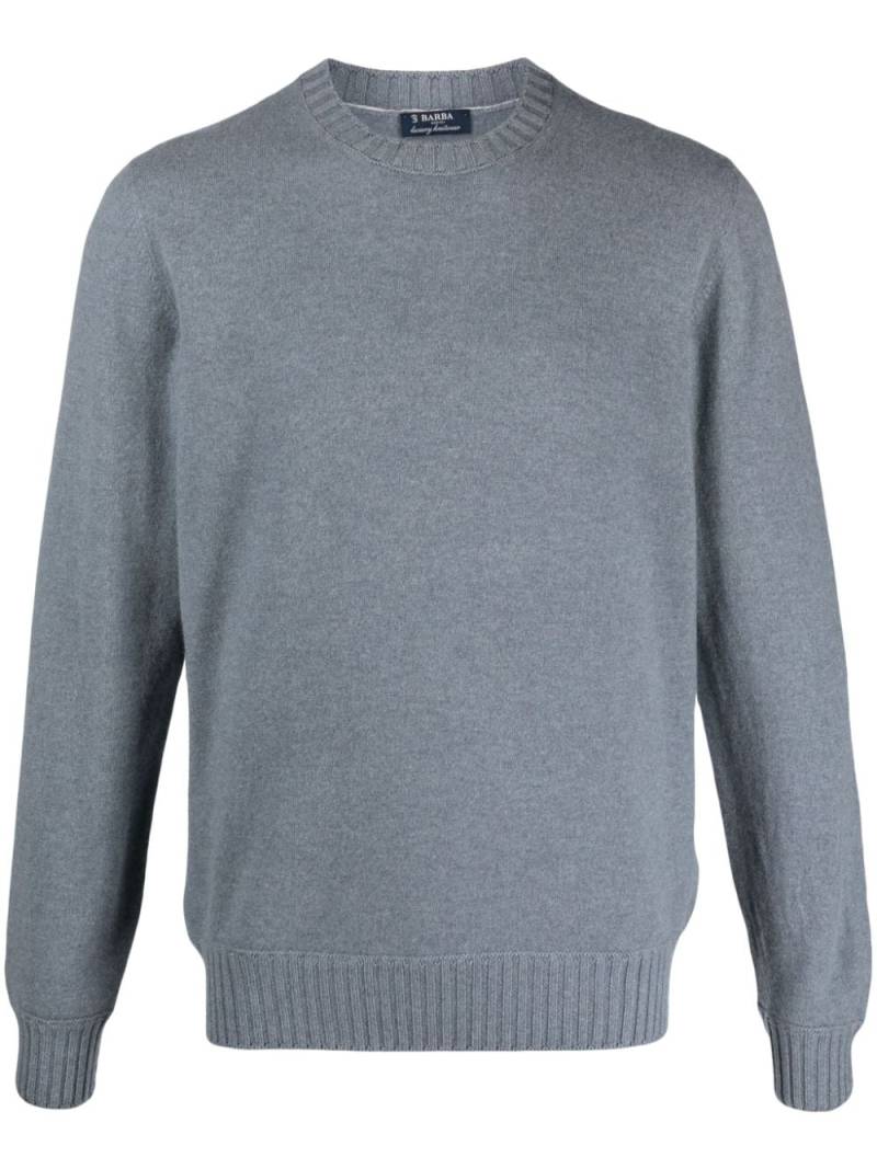 Barba crew-neck cashmere jumper - Blue von Barba