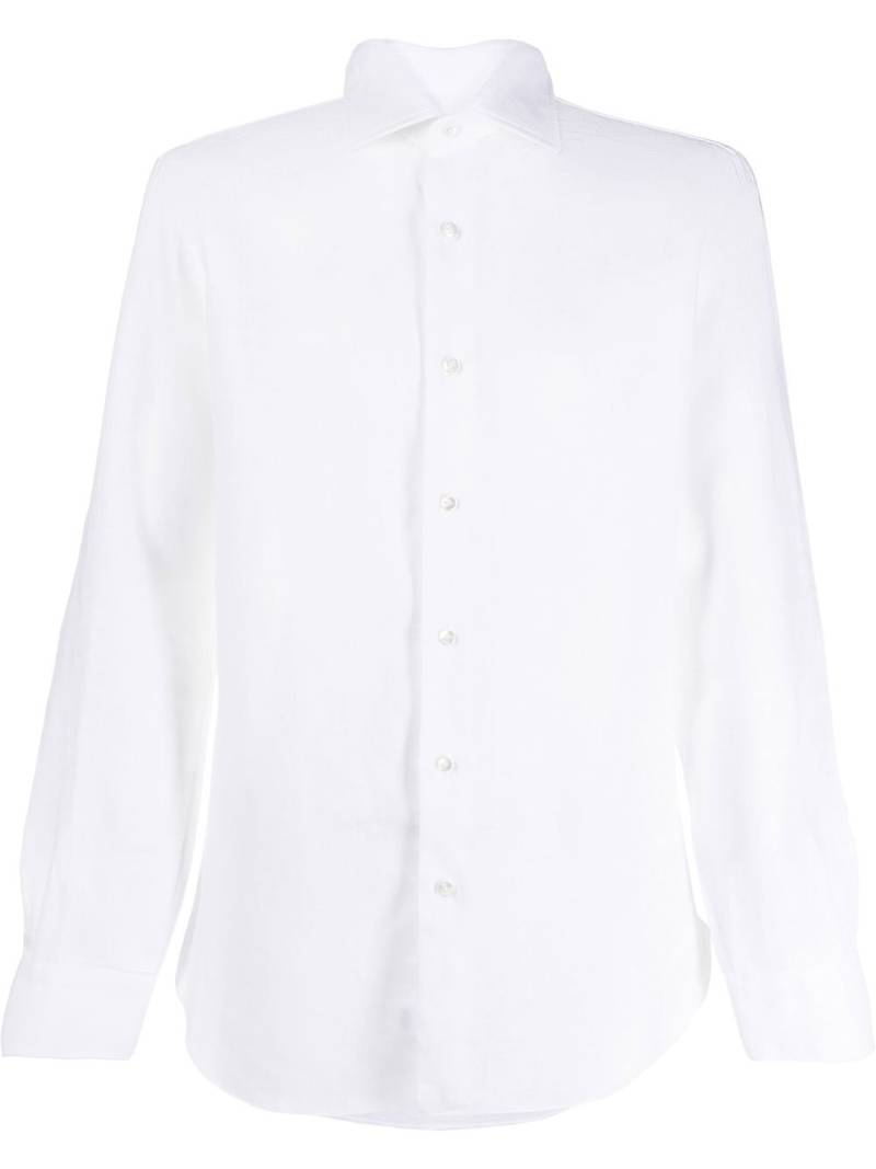 Barba cutaway-collar long-sleeved shirt - White von Barba