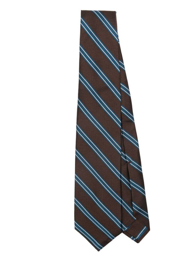 Barba diagonal stripe-pattern tie - Brown von Barba