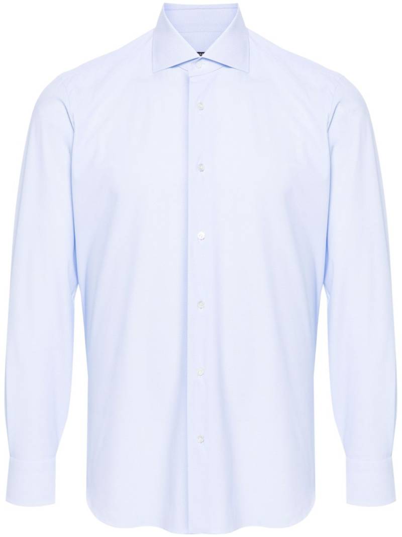 Barba geometric-pattern shirt - Blue von Barba