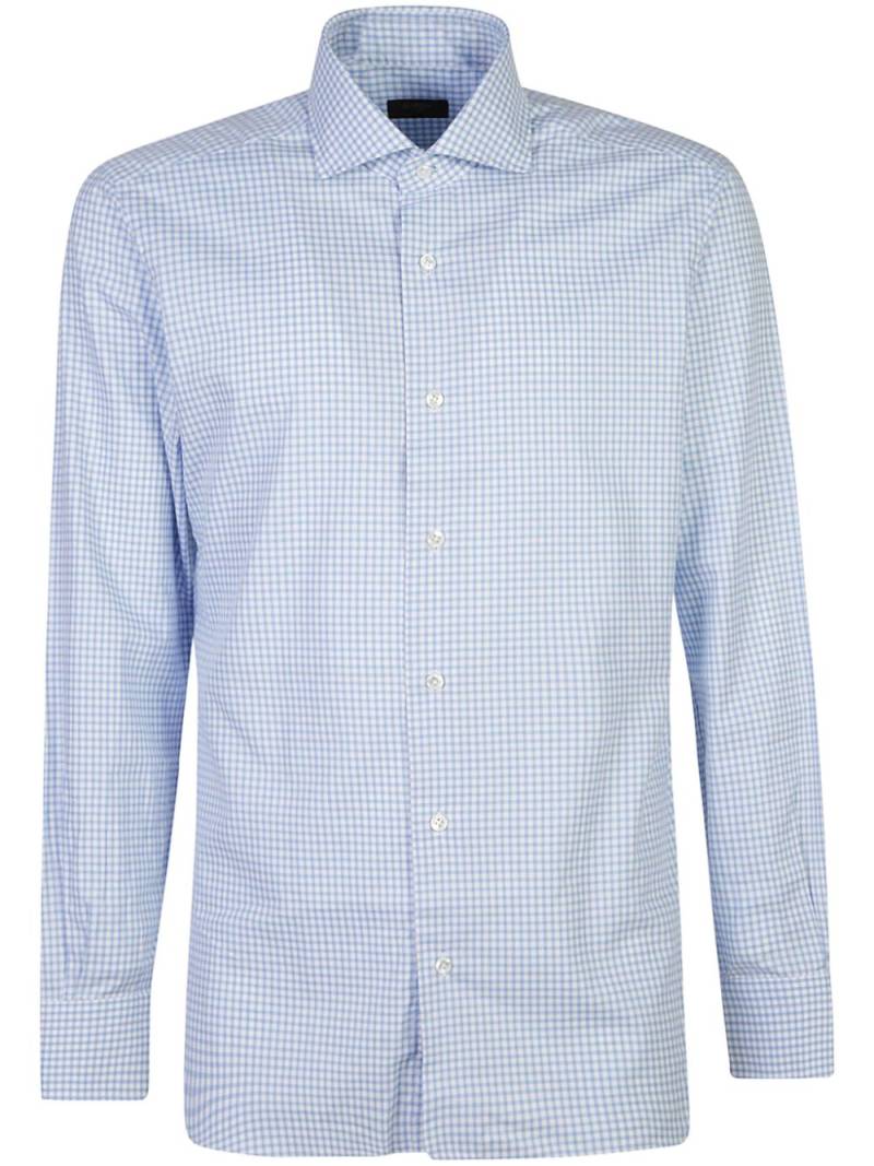 Barba gingham check-print shirt - Blue von Barba