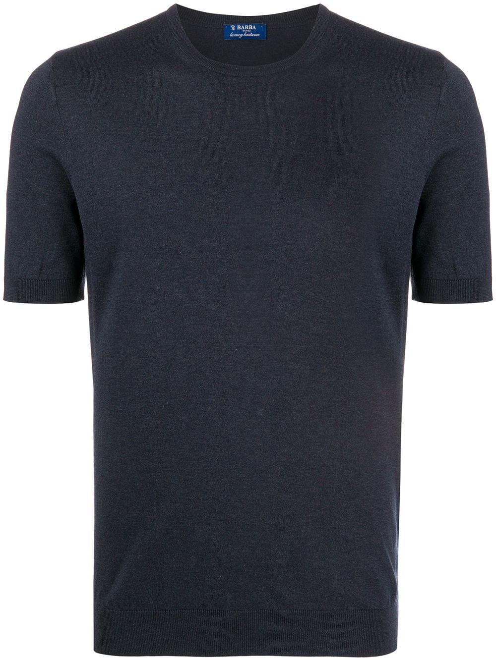 Barba knitted plain T-shirt - Blue von Barba