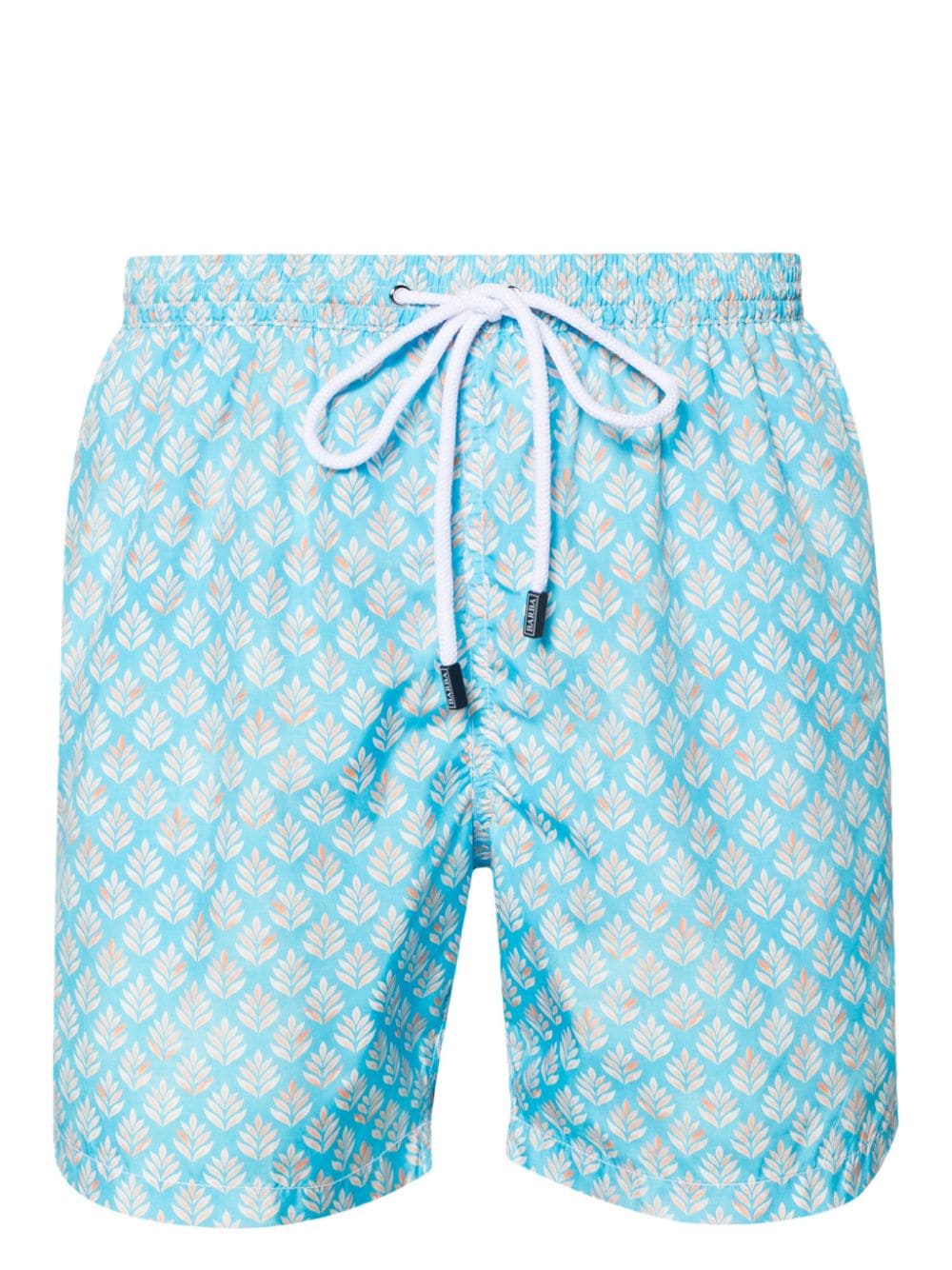 Barba leaf-print swim shorts - Blue von Barba