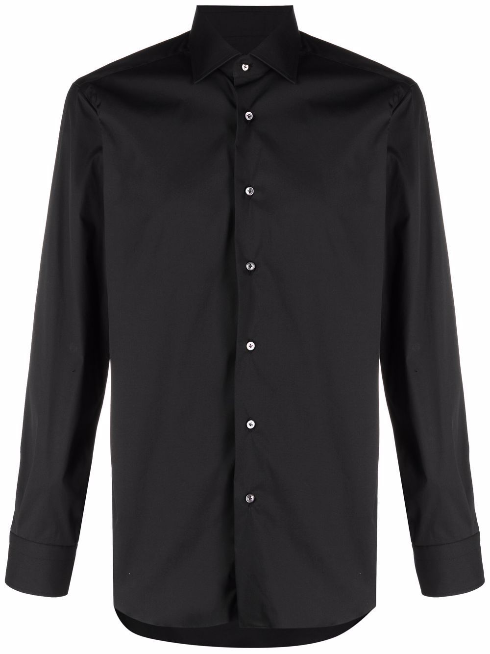 Barba long-sleeve poplin shirt - Black von Barba