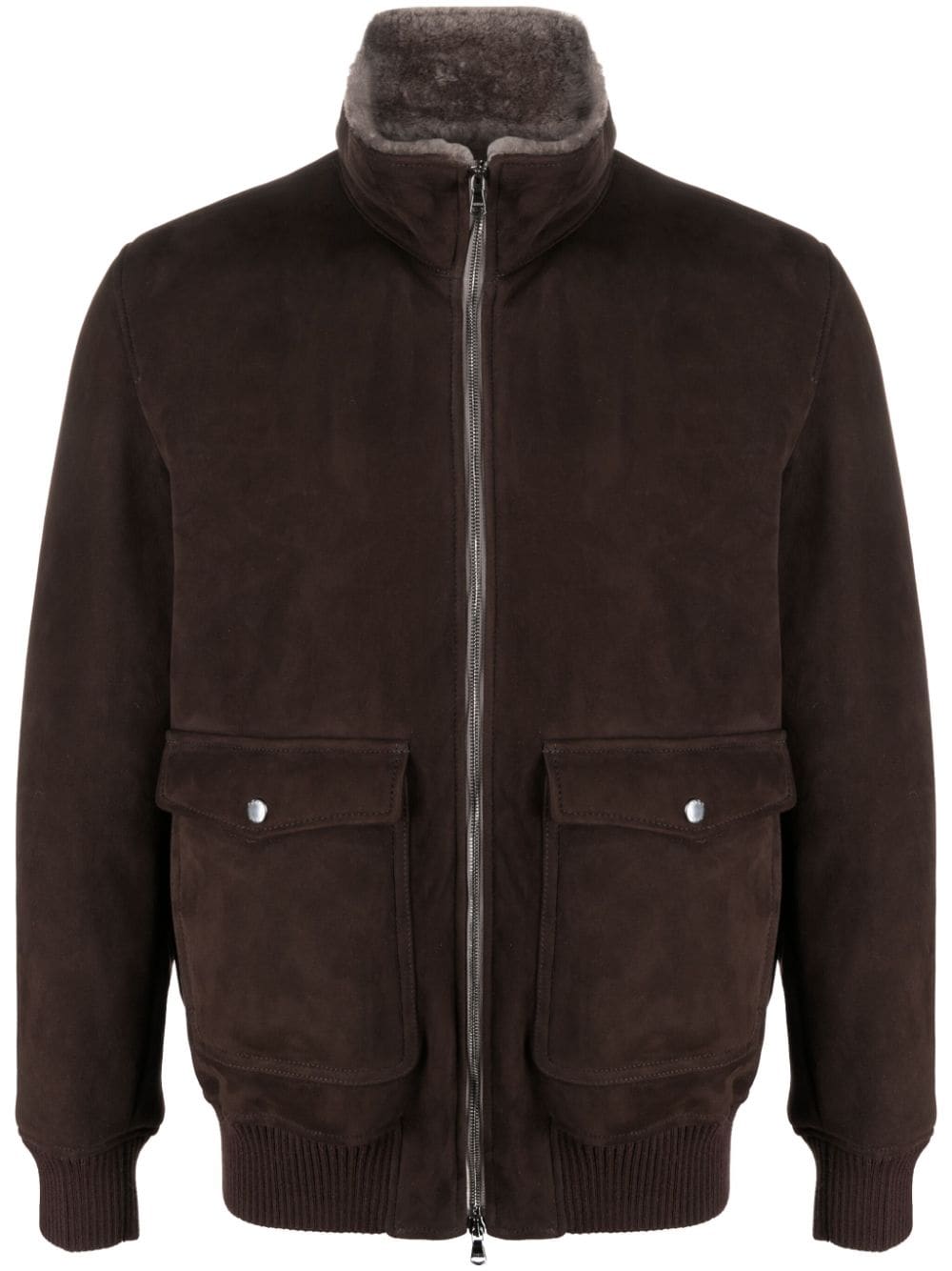 Barba long-sleeve suede jacket - Brown von Barba