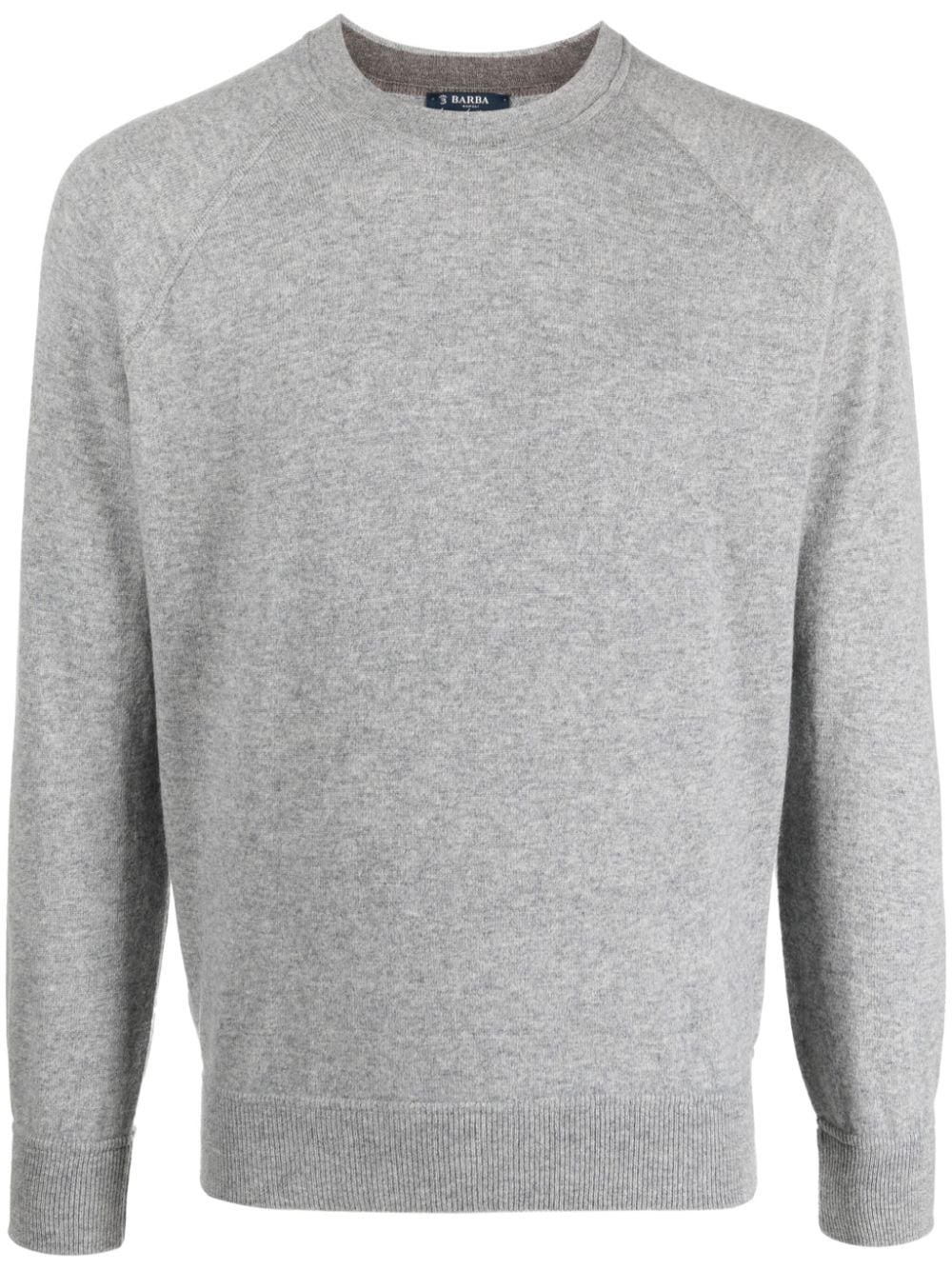 Barba mélange-effect cashmere jumper - Grey von Barba