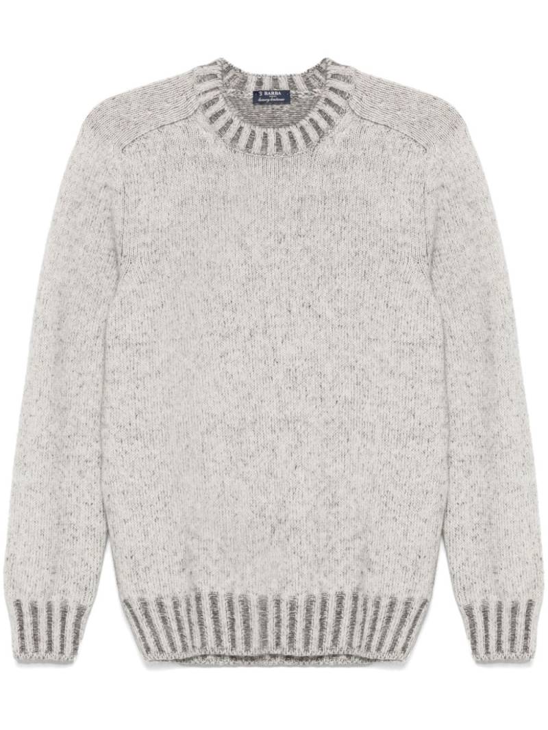 Barba mélange-effect sweater - Grey von Barba