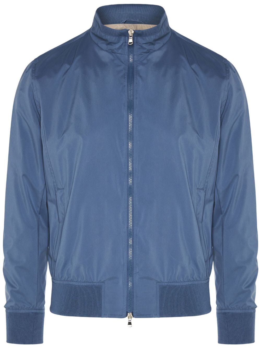 Barba mock-neck bomber jacket - Blue von Barba