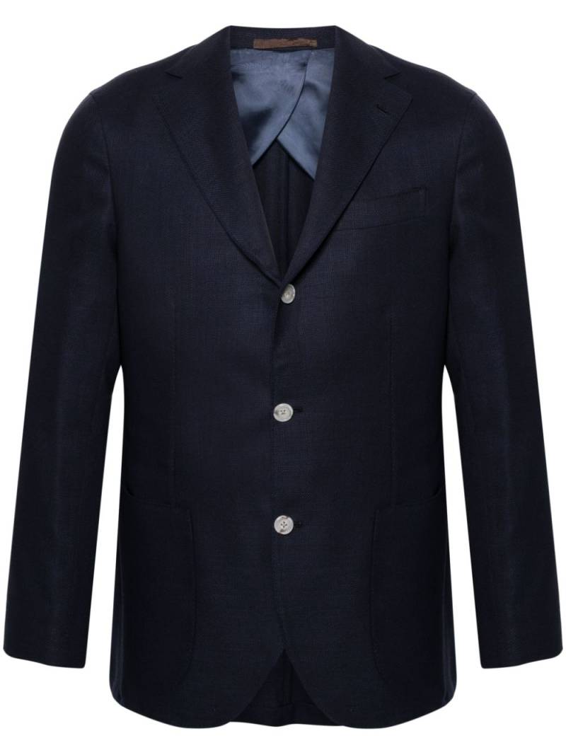 Barba notched-lapels single-breasted blazer - Blue von Barba