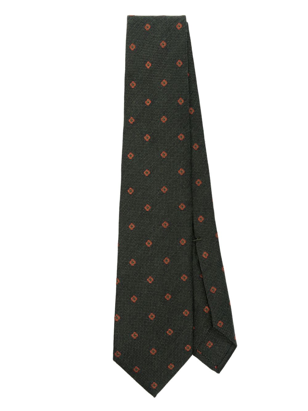 Barba patterned-jacquard tie - Green von Barba