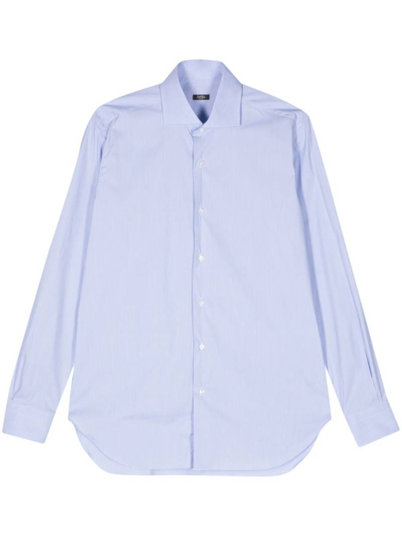 Barba poplin cotton shirt - Blue von Barba