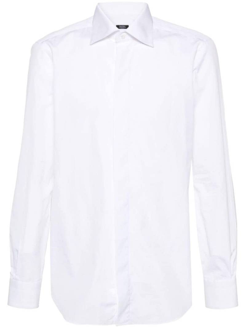 Barba poplin cotton shirt - White von Barba