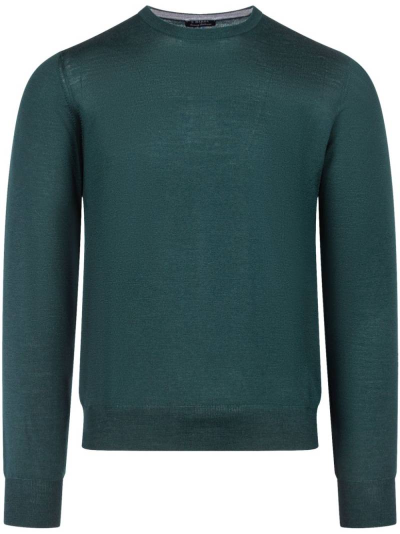 Barba ribbed round neck sweatshirt - Green von Barba