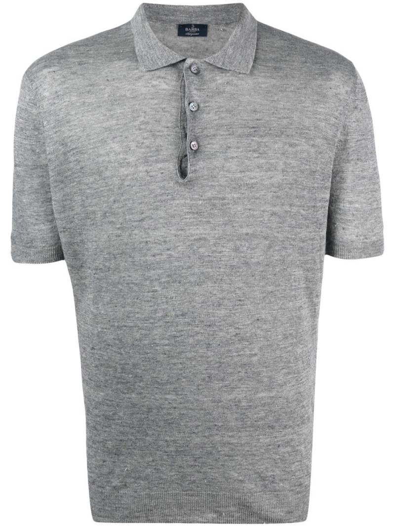 Barba short-sleeved polo shirt - Grey von Barba