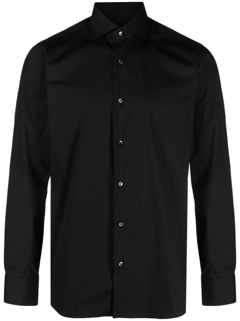 Barba spread-collar button-down shirt - Black von Barba