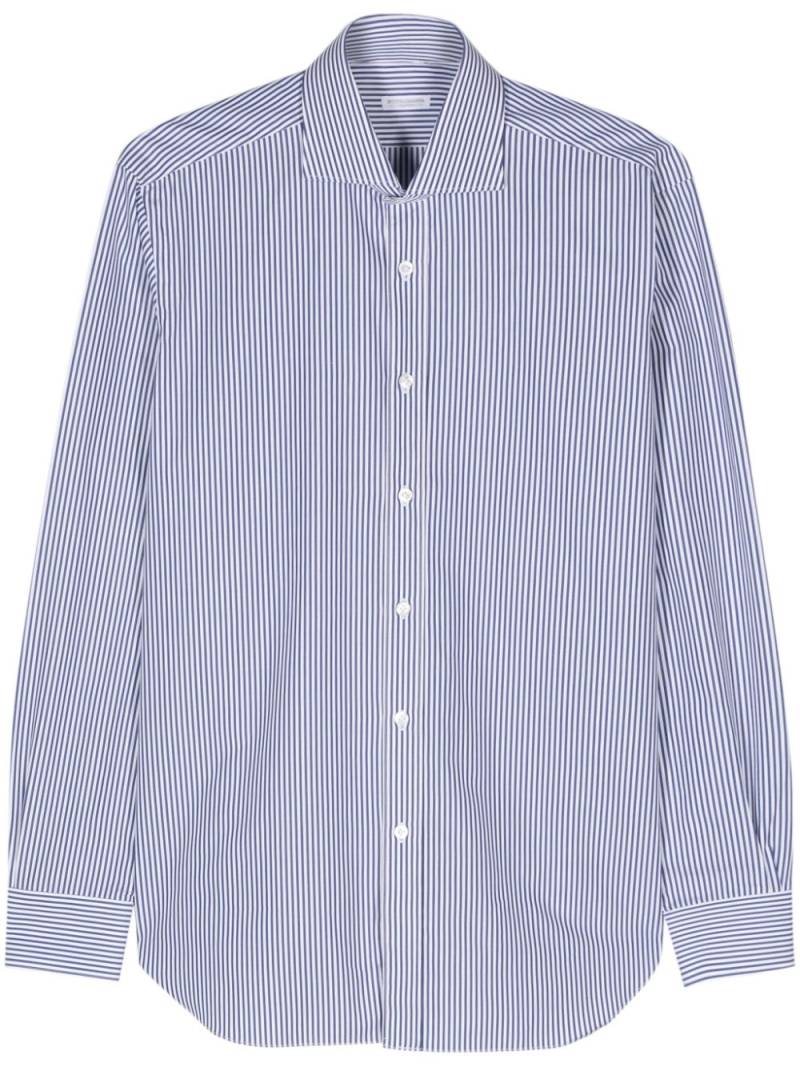 Barba striped cotton shirt - White von Barba