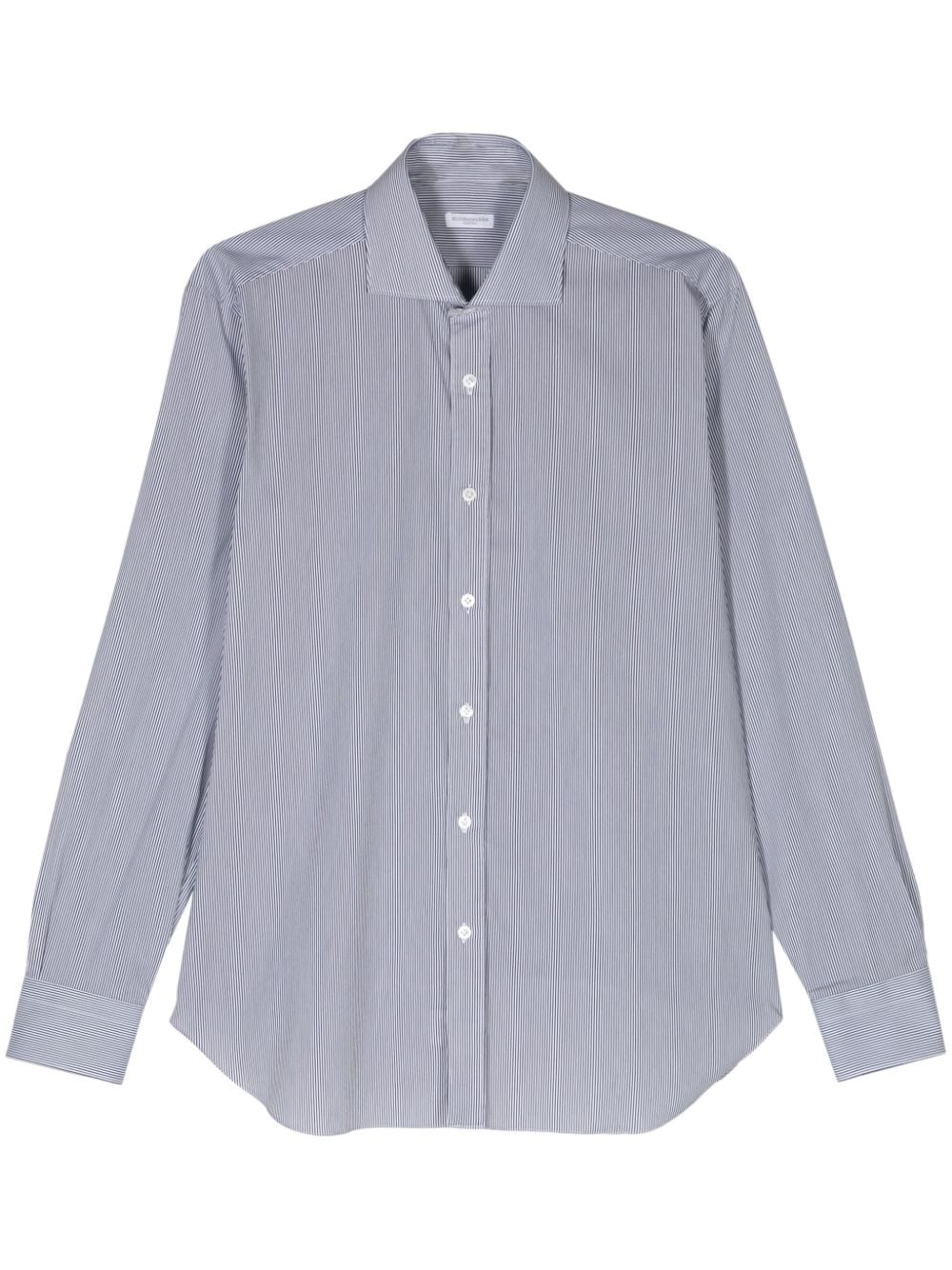 Barba striped spread-collar shirt - Blue von Barba