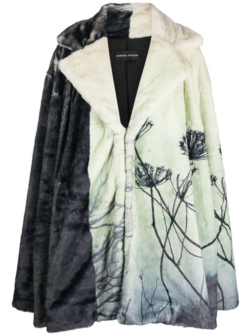 Barbara Bologna graphic-print faux-fur coat - Green von Barbara Bologna